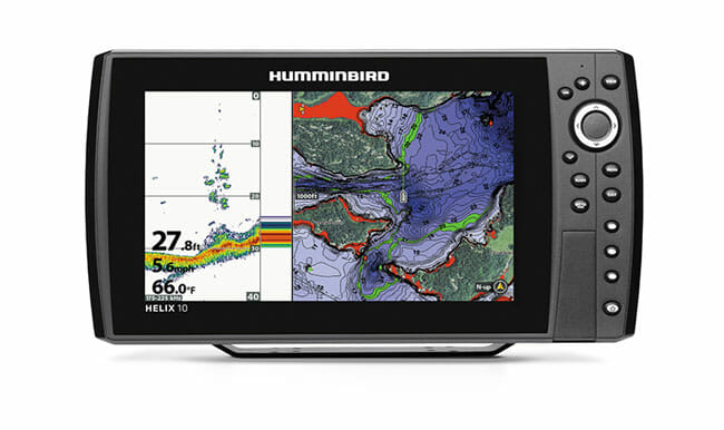 Helix 10 CHIRP Mega Si GPS G2N with maps on display