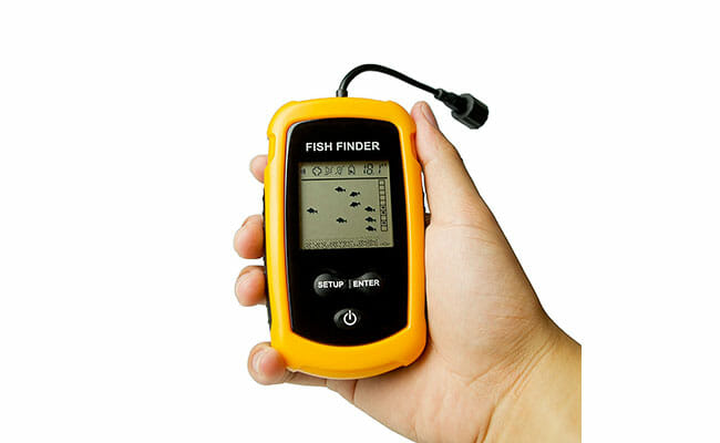 Venterior Portable Fish Finder in the hand